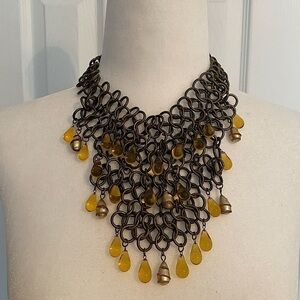 Vintage Bronze Statement Necklace